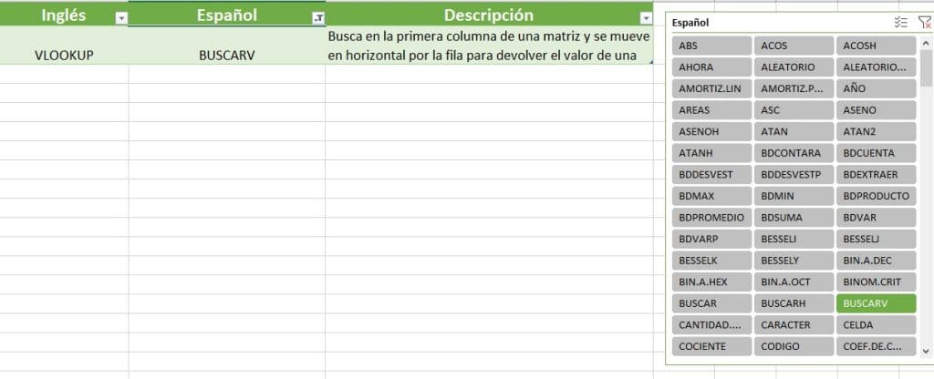Diferencias entre BUSCARV y BUSCARX 2 Buscarv en Excel