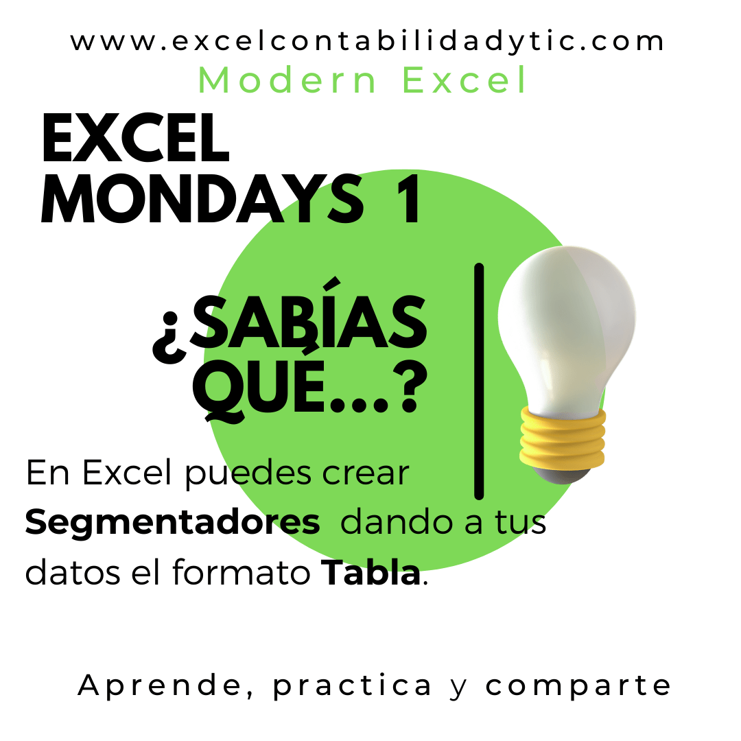 Excel Mondays por Excel contabilidad y TIC 2 Excel Mondays