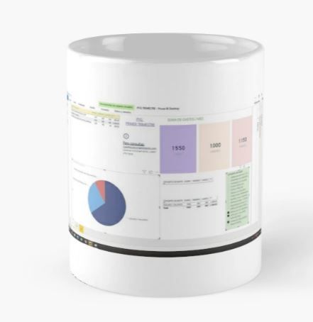 Taza Panel Power BI Microsoft para top 1 geek 3 Panel Power BI Microsoft