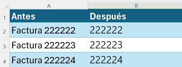 Fórmulas REGEX en EXCEL 2 REGEX en EXCEL REGEXEXTRACCION
