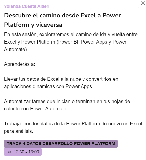 Women for Technical Talks (W4TT) 4 W4TT Yolanda Excel a Power Platform